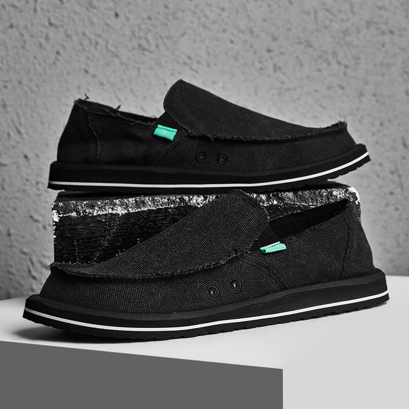 Men'S Fashion Loafers - ファッションスニーカー男のローファー通気性のある新しい春の手作りキャンバスカジュアルメンズシューズデザインロートップフラットシューズソフトドライビング