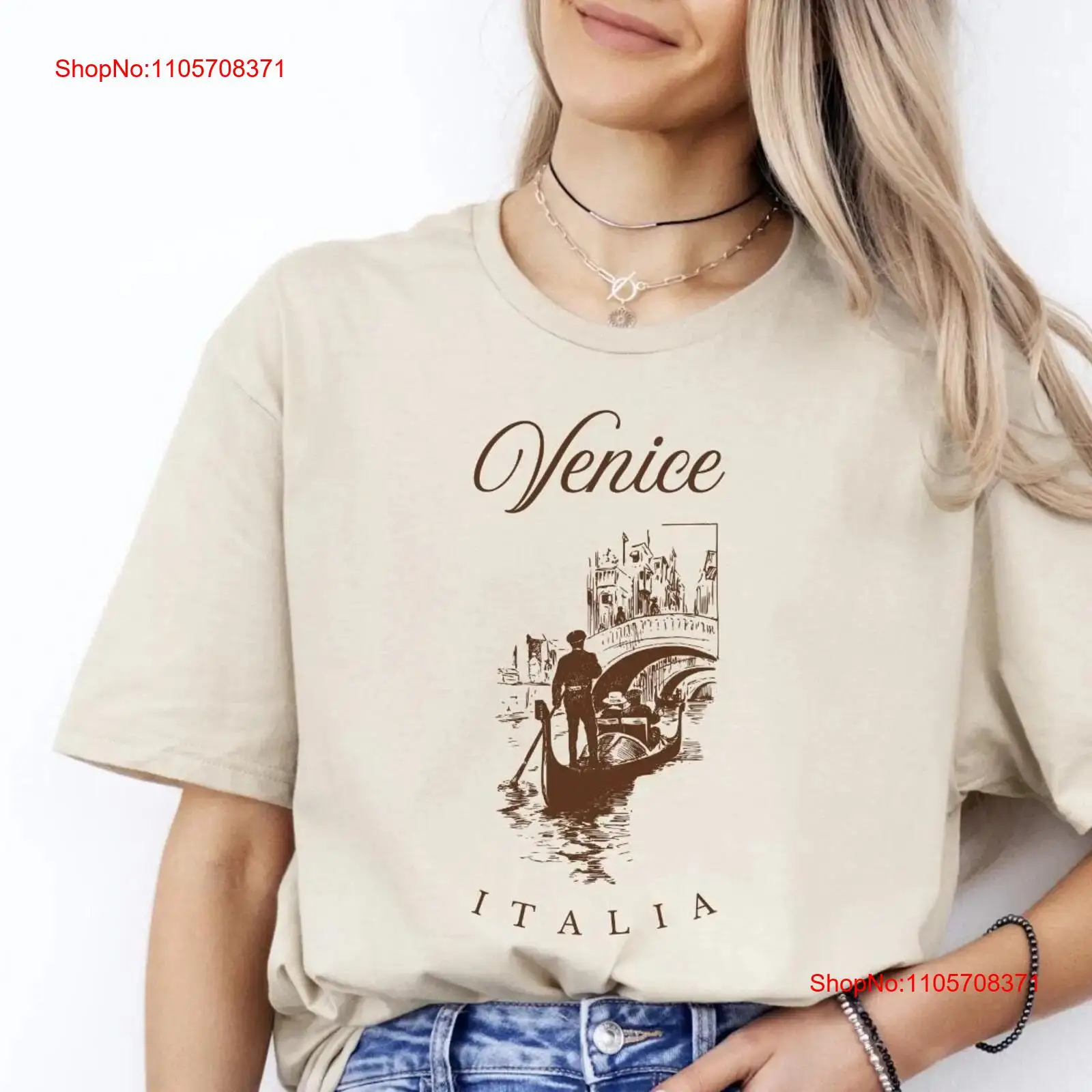 Men'S Fashion Venice Italy - ヴェネツィア イタリア ゴンドラ Tシャツ イタリア旅行 ヨーロッパアパレル