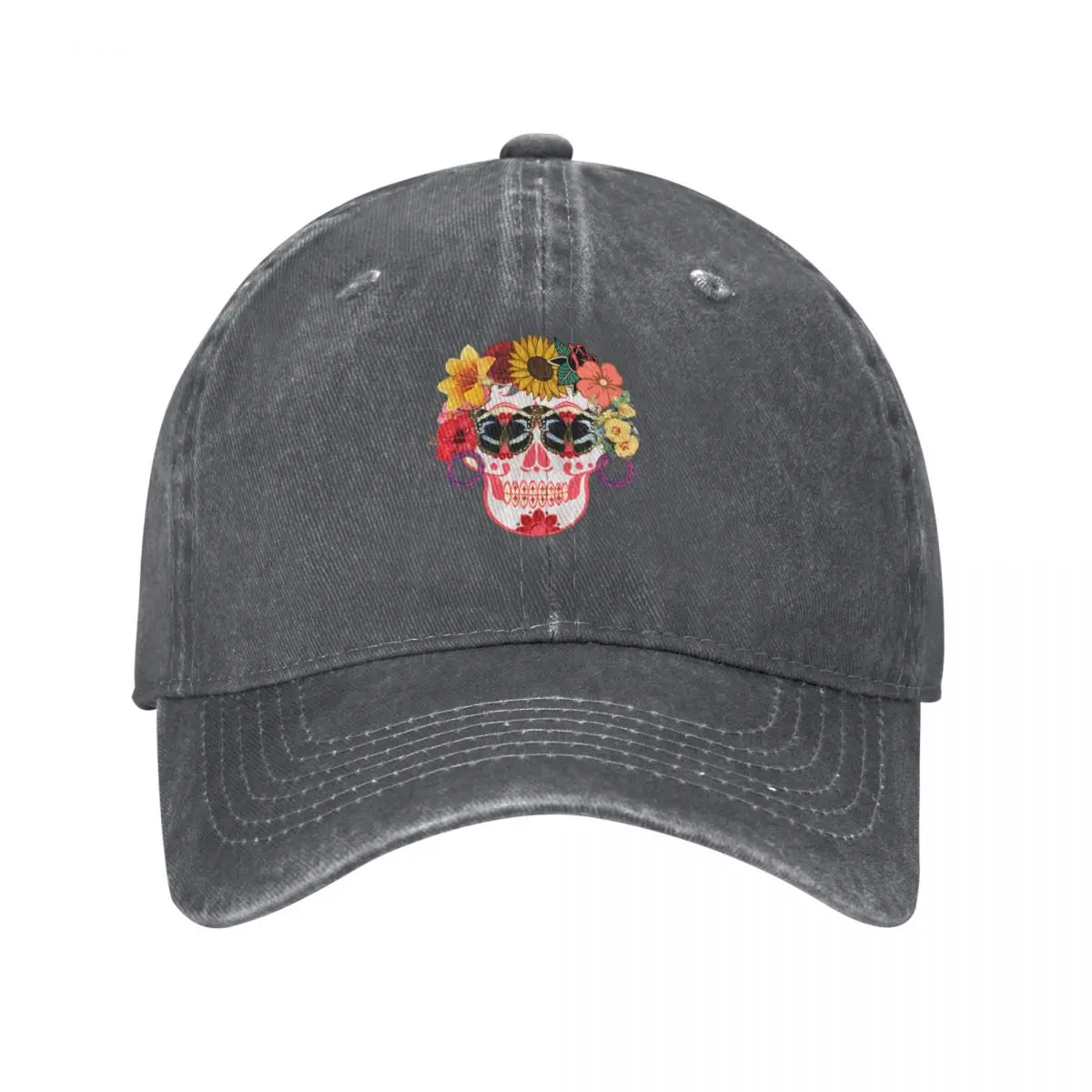 Men'S Fashion Outlets - 花柄シュガースカル ディア・デ・ラス・ムエルタス ベースボールキャップ おしゃれな新作帽子 ゴルフハット メンズ