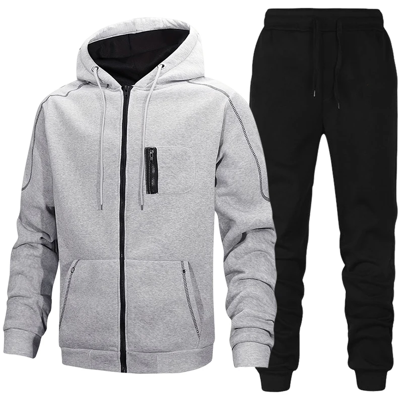 Men'S Fashion Zipper Hoodie - メンズファッション トラックスーツ カジュアル フーディー スウェットシャツ コート