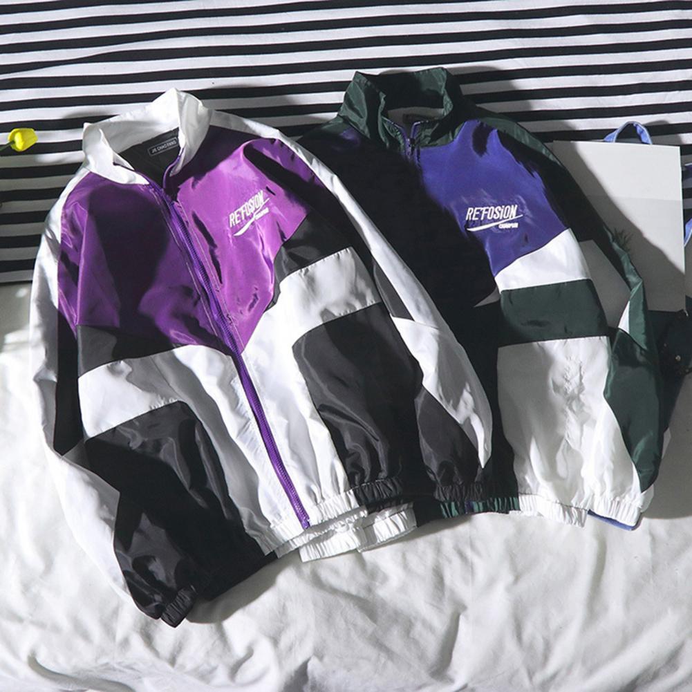 Varsity Jacket Letterman - 男性と女性のための大学スタイルのバーシティジャケット,レタリング刺繍,カジュアルなボンバージャケット,ルーズなパッチワーク,ジッパーコート,カップル,春