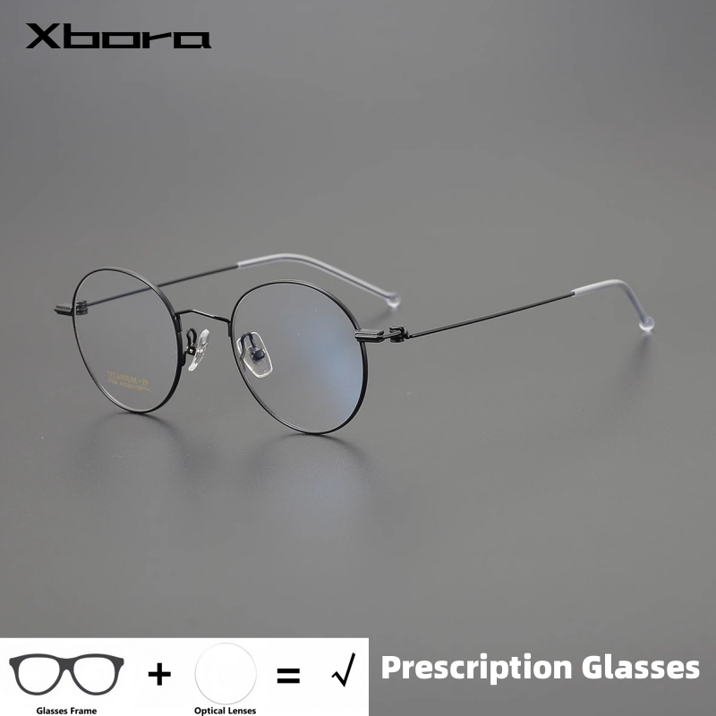 Mens Fashion Reading Glasses - 超軽量チタン処方メガネ女性男性ファッションデザイン累進光学ガラス近視遠視眼鏡 FT504Y