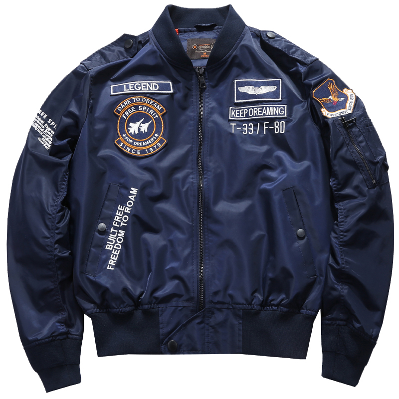 Varsity Jacket Letterman - メンズタクティカルボンバージャケット,野球ジャケット,大学パイロット空軍アウター,ma-1,春,秋