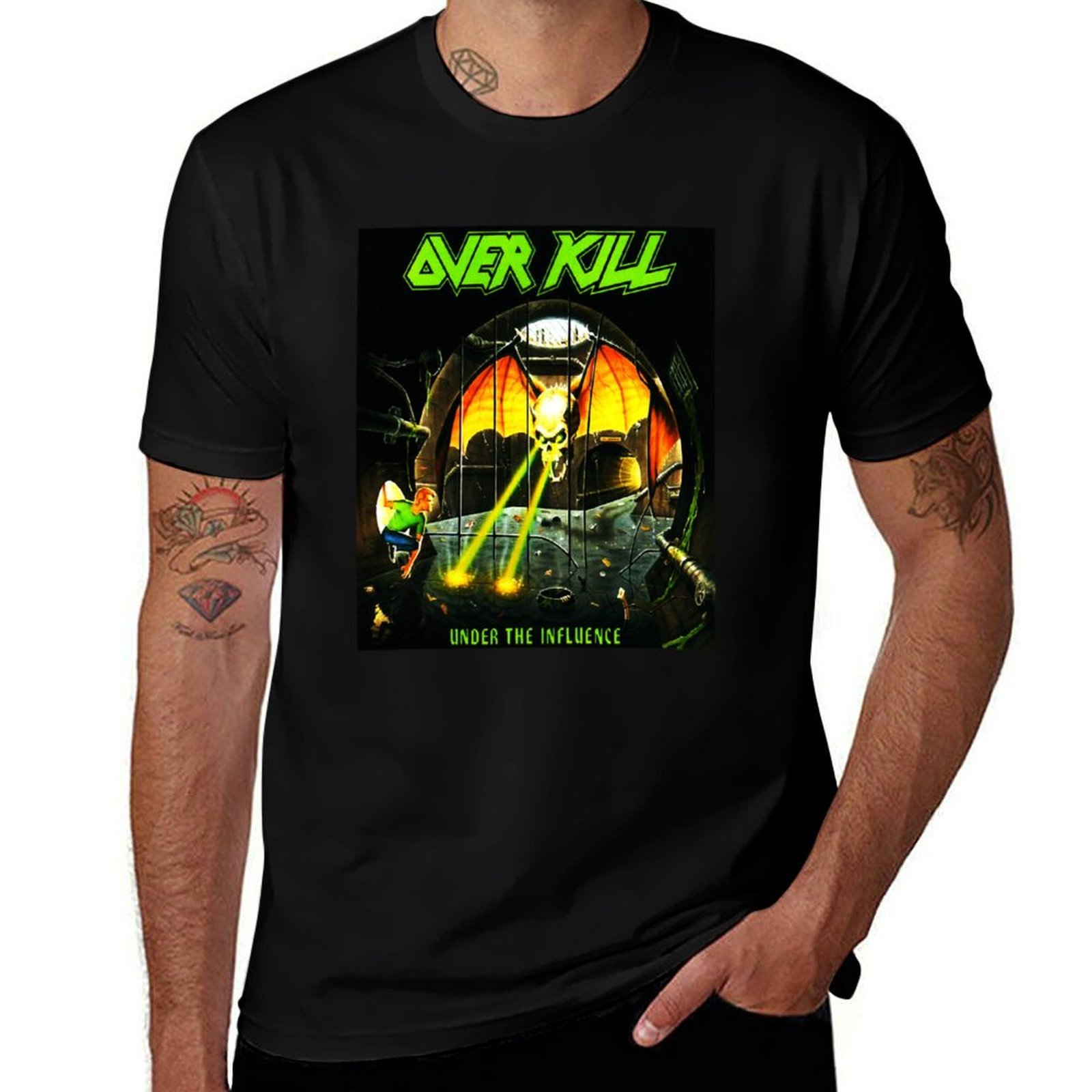 Men'S Fashion Genres - オーバーキルバンドメタル人気ジャンルスラッシュメタルTシャツストリートファッションカジュアルTシャツ