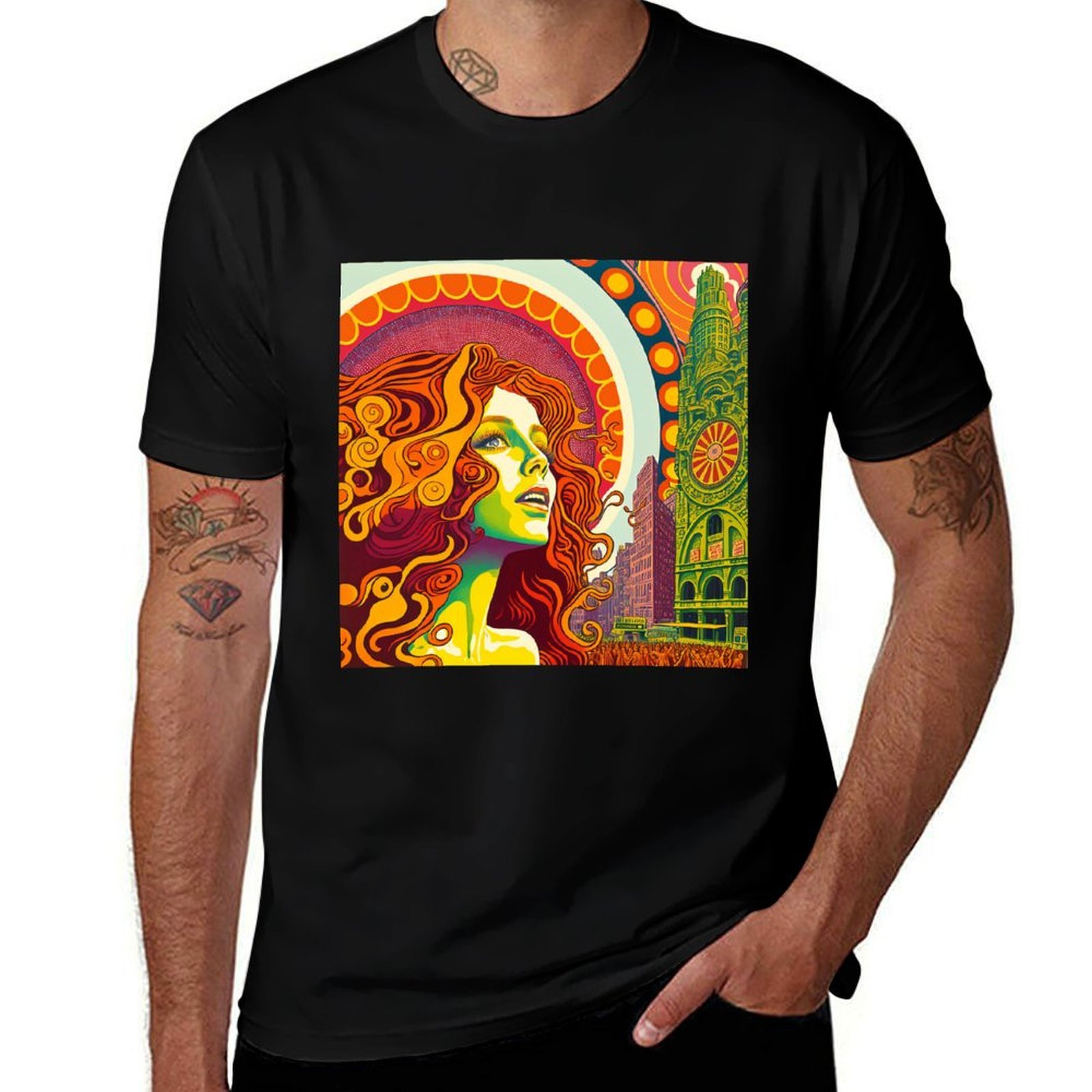 Men'S Fashion Nyc - 1970年代のレトロなニューヨーク、Tシャツ ストリートファッション カジュアルTシャツ