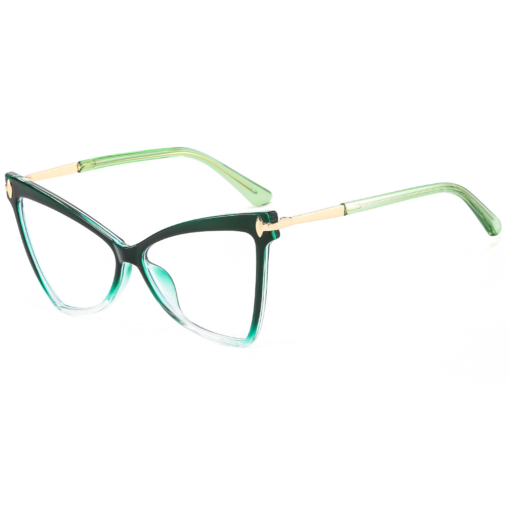 Mens Fashion Reading Glasses - 猫の目矯正フレーム,女性のレトロな光学系,大きなフレーム,個性,高級ブランドのデザイナーメガネ