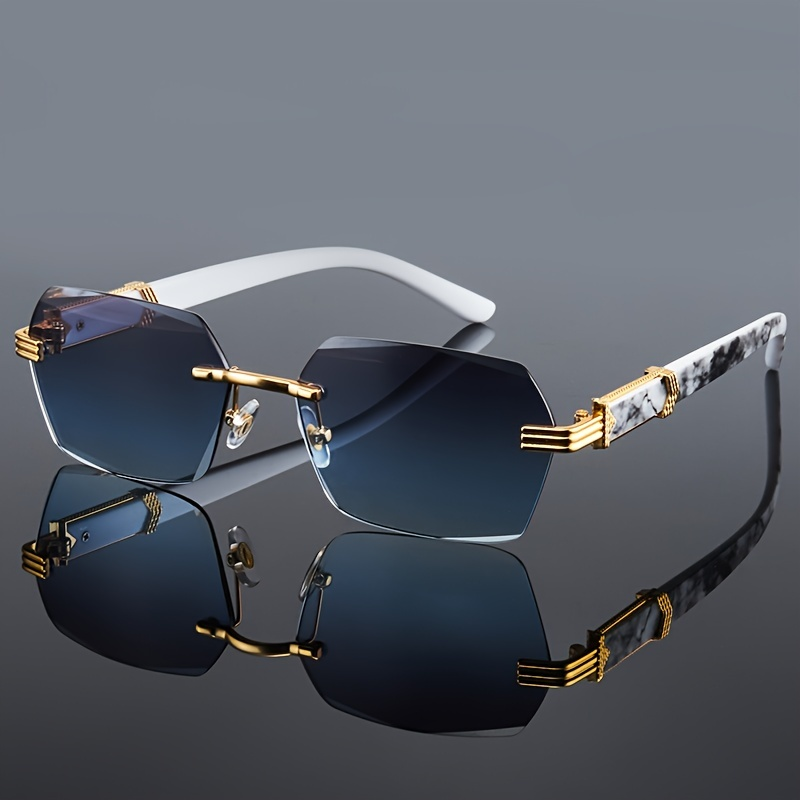 Men'S Fashion Glasses - ファッションリムレスサングラス男性女性人気フレームレスサングラス男性女性クラシックスモールスクエア夏旅行用シェード
