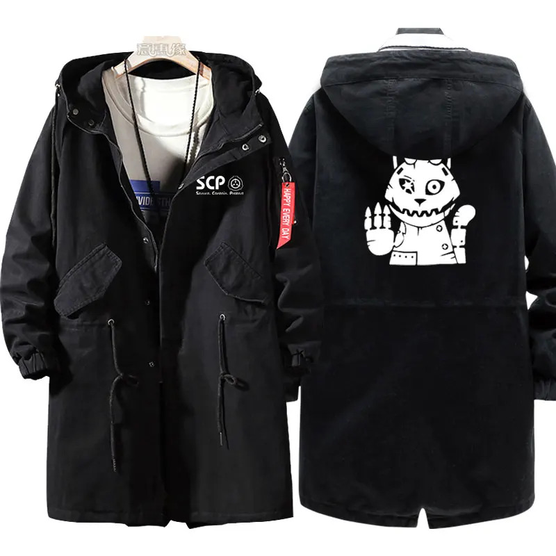 Men'S Fashion Zipper Hoodie - DY20New 特別な封じ込め手順財団パーカーゲーム SCP トレンチコート男性ファッション綿ジッパーオーバーコート Jacket25