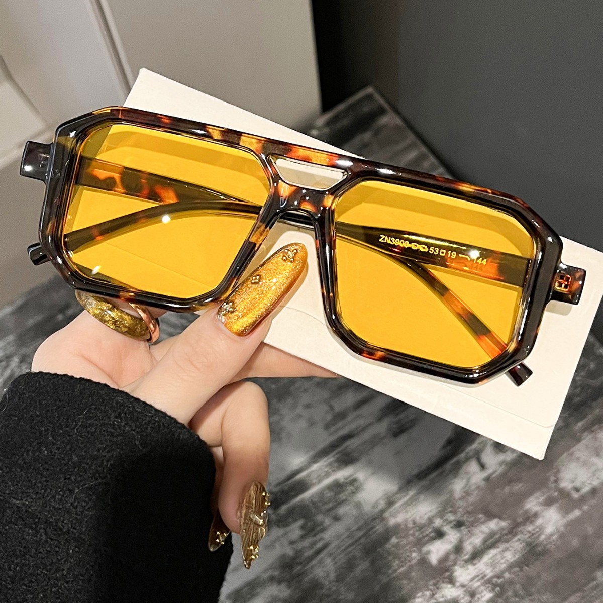 Men'S Fashion Glasses - 新しいレトロスクエアダブルビームサングラス男性女性高品質屋外旅行紫外線保護サングラス