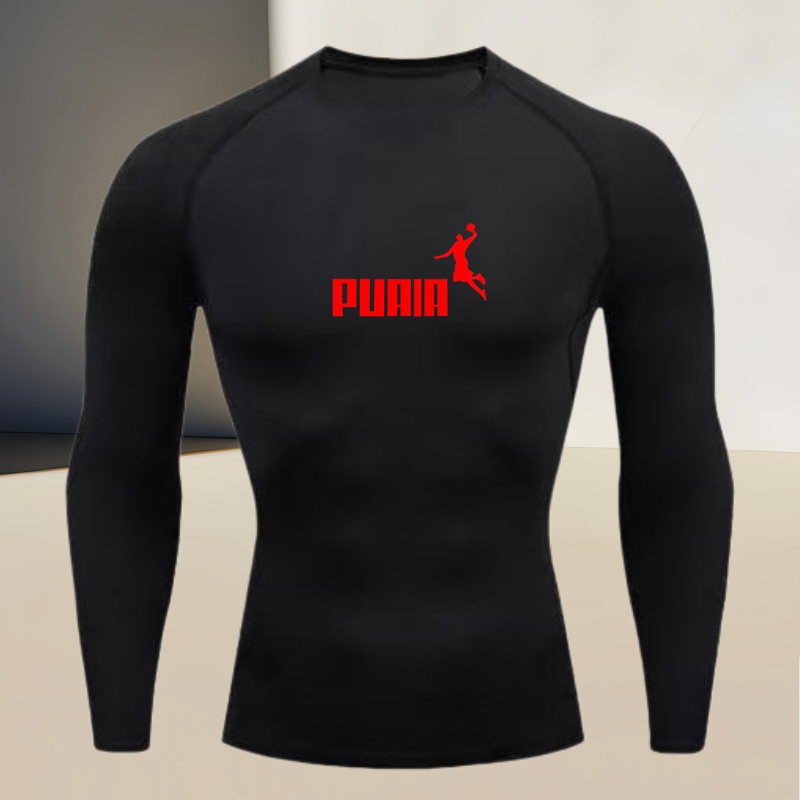 Men'S Fashion Trends - メンズ長袖ラウンドネック薄手スポーツタイトフィット速乾Tシャツ、筋肉シェイプウェア、高伸縮性素材