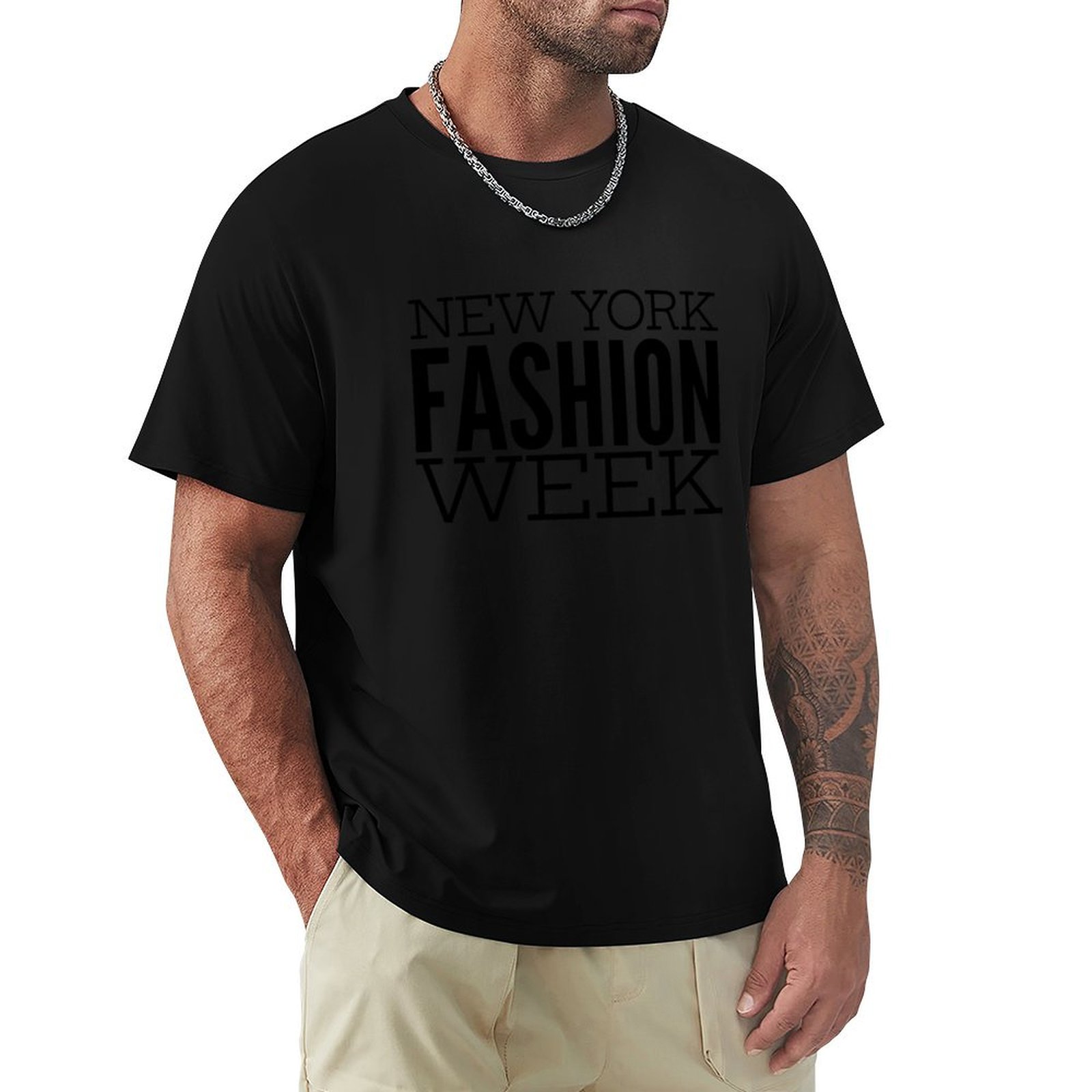 Men'S Fashion Nyc - ファッションウィークNYC：トレンドとスタイルの週（ブラックエディション）Tシャツ 通気性のあるトラベルTシャツ