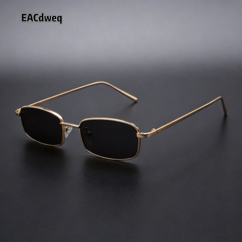 新しい小型長方形レトロサングラス高級メタルデザイナーカジュア - Men'S Fashion Glasses のレビューと価格
