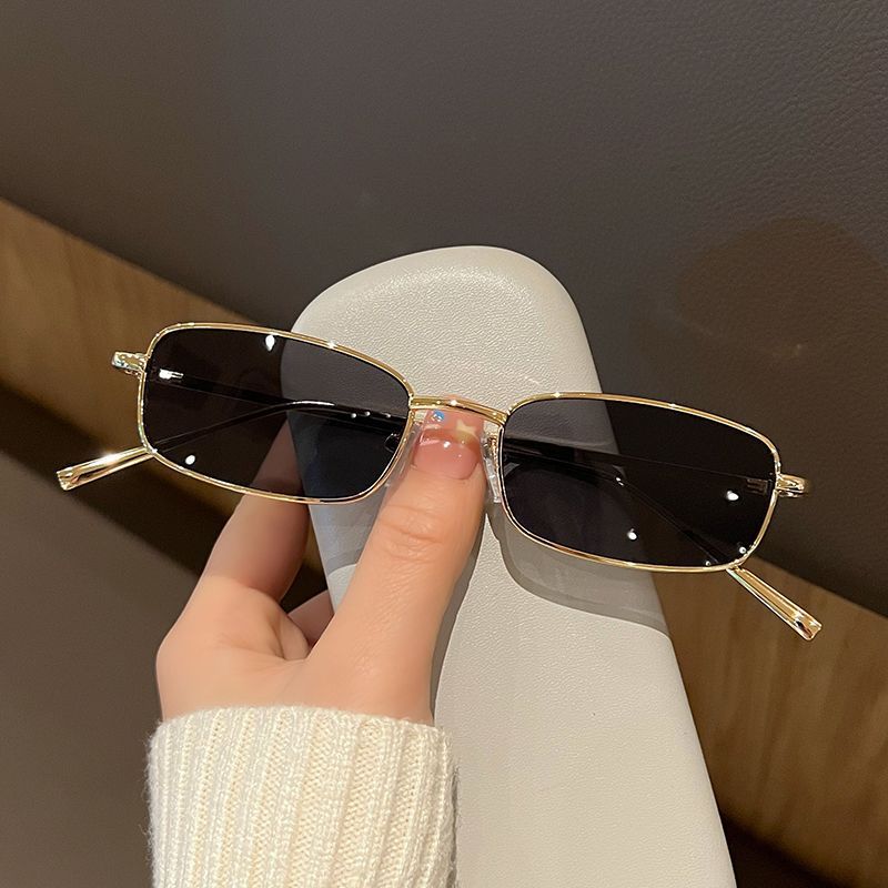 新しい小型長方形レトロサングラス高級メタルデザイナーカジュア - Men'S Fashion Glasses のレビューと価格