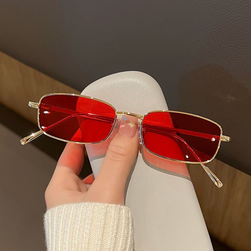 新しい小型長方形レトロサングラス高級メタルデザイナーカジュア - Men'S Fashion Glasses のレビューと価格