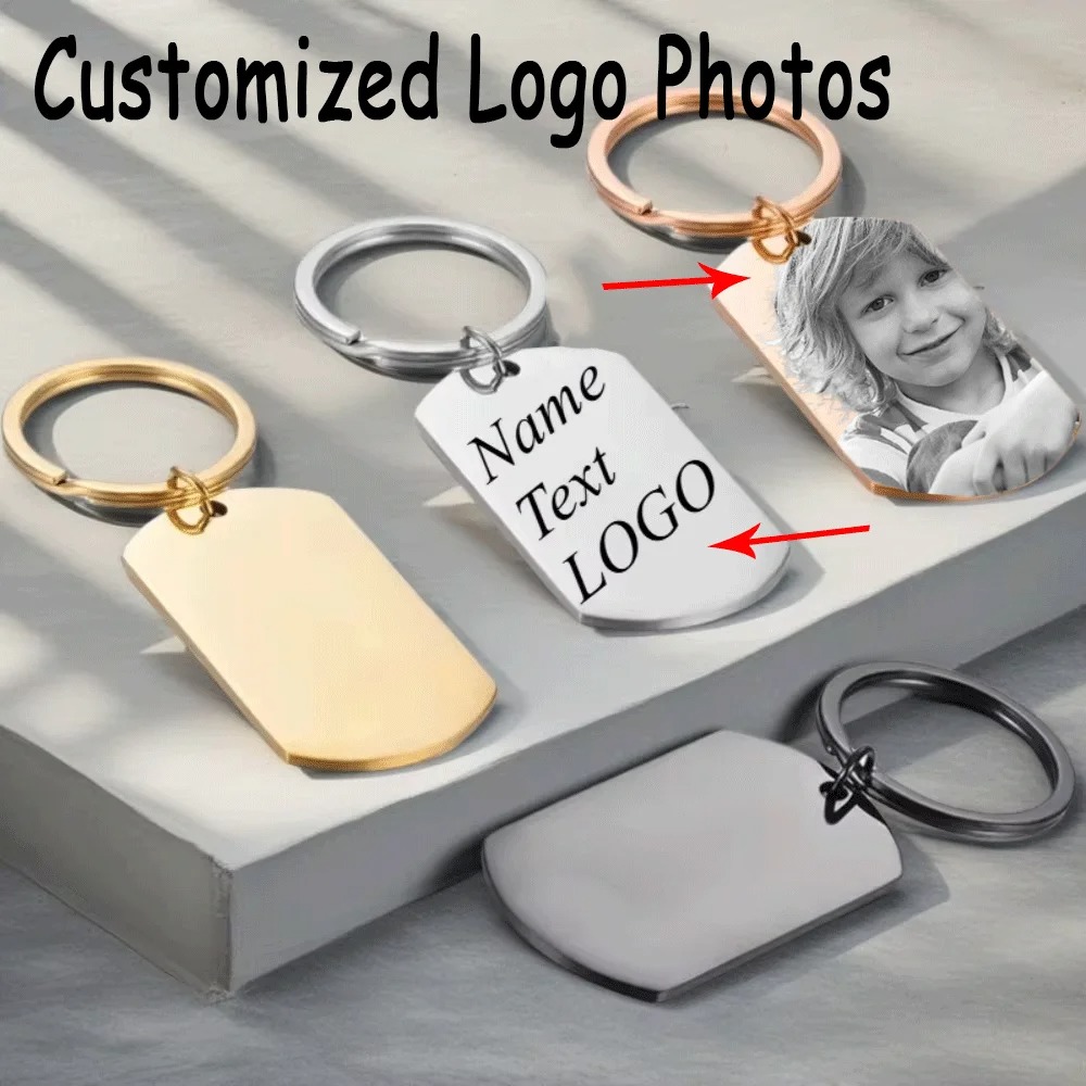 10 個カスタムメタルタグキーホルダーレーザー彫刻タグステン - Men'S Fashion Gold Chain のレビューと価格