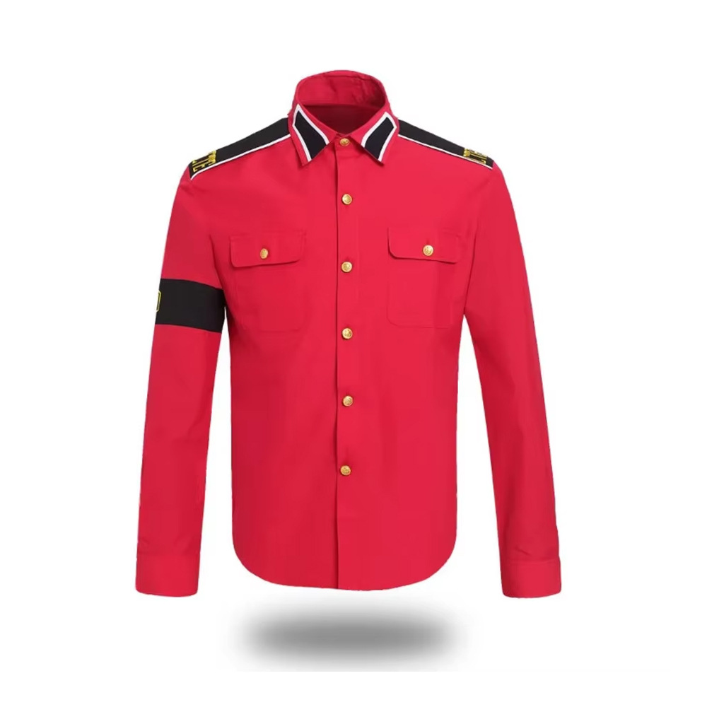 マイケル・ジャクソン反戦ミリタリーシャツメンズヴィンテージボ - Military Shirt Men のレビューと価格
