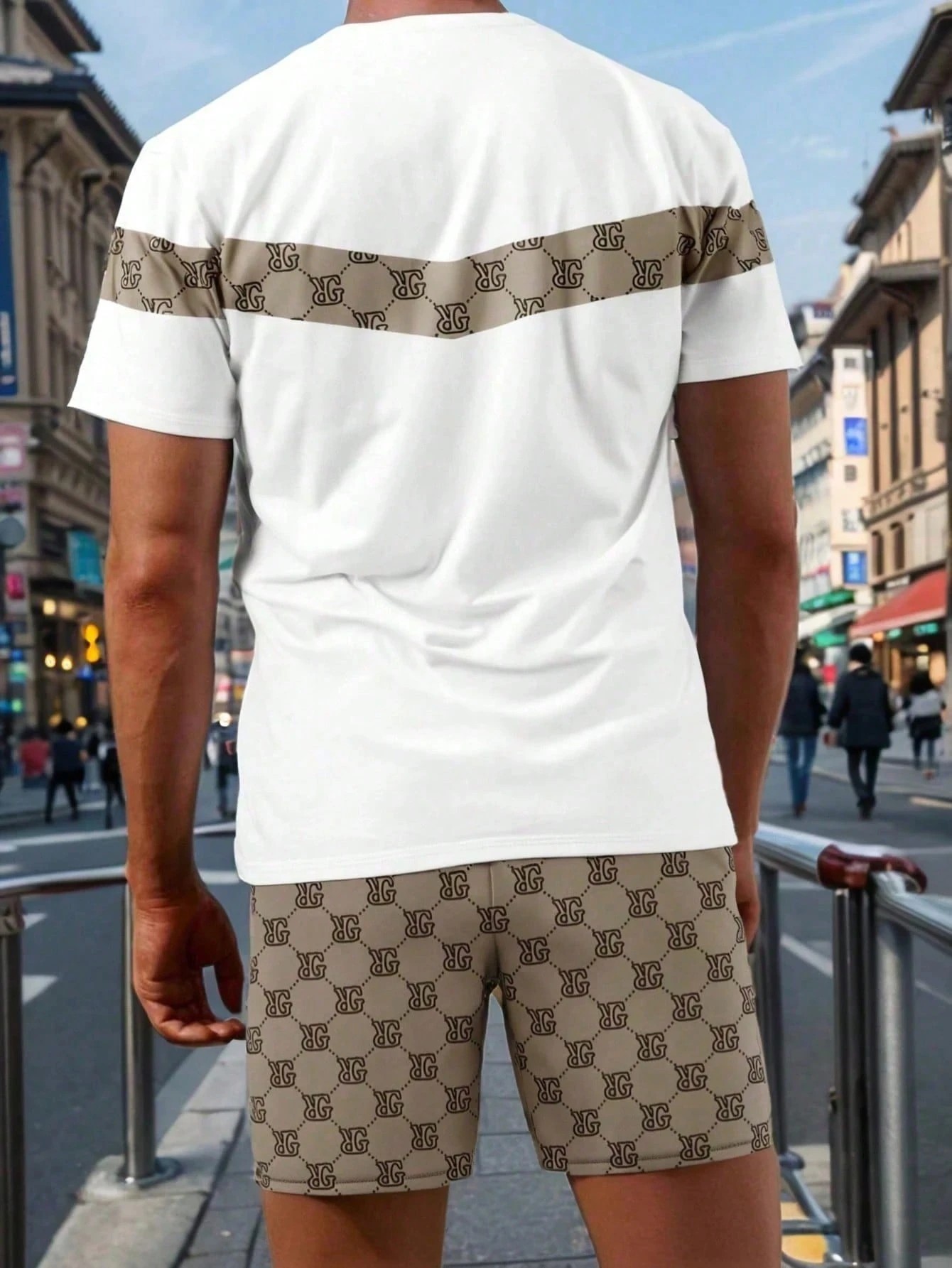2026年夏メンズスーツ、3Dプリント柄入り、通気性、軽量、 - Men'S Fashion Clothing のレビューと価格
