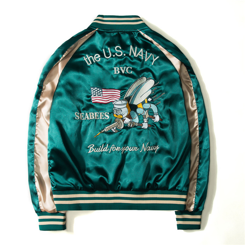 男性と女性のためのリバーシブルベースボールジャケット,ストリ - Varsity Jacket Letterman のレビューと価格