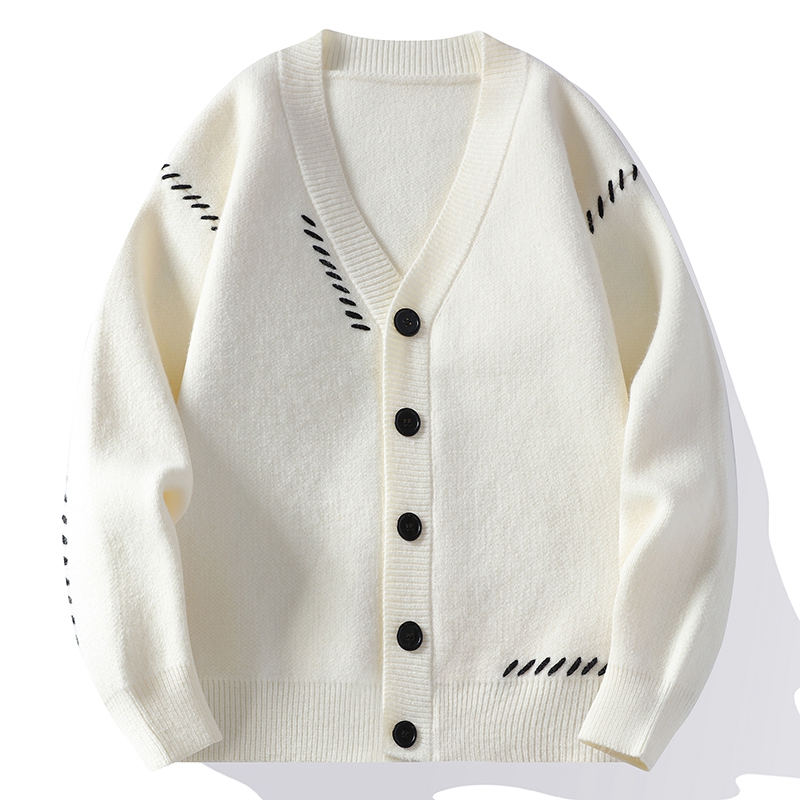 メンズカジュアルニットカーディガン,Vネック,ファッショナブ - Men'S Fashion V Neck Sweater のレビューと価格