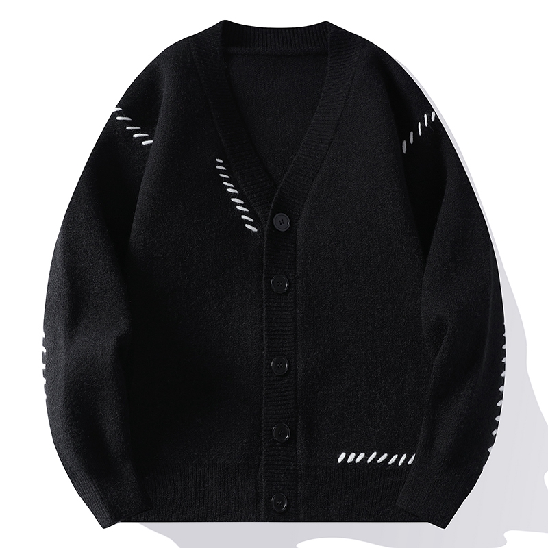 メンズカジュアルニットカーディガン,Vネック,ファッショナブ - Men'S Fashion V Neck Sweater のレビューと価格