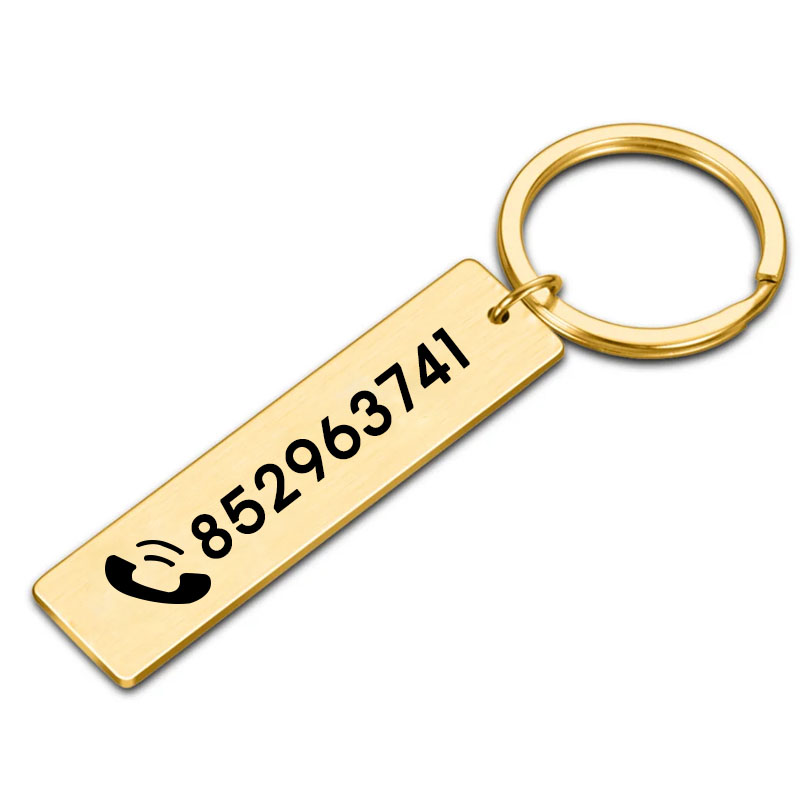 パーソナライズされた 316L ステンレス鋼紛失防止キーホル - Men'S Fashion Gold Chain のレビューと価格