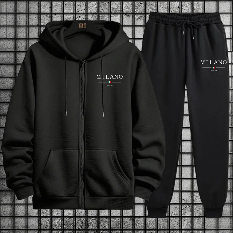 2026年春 メンズトラックスーツ カジュアル シンプル 高 - Men'S Fashion Zipper Hoodie のレビューと価格