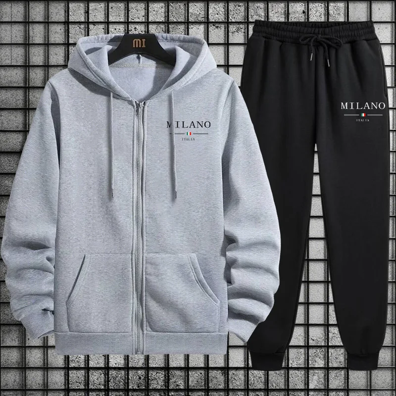 2026年春 メンズトラックスーツ カジュアル シンプル 高 - Men'S Fashion Zipper Hoodie のレビューと価格