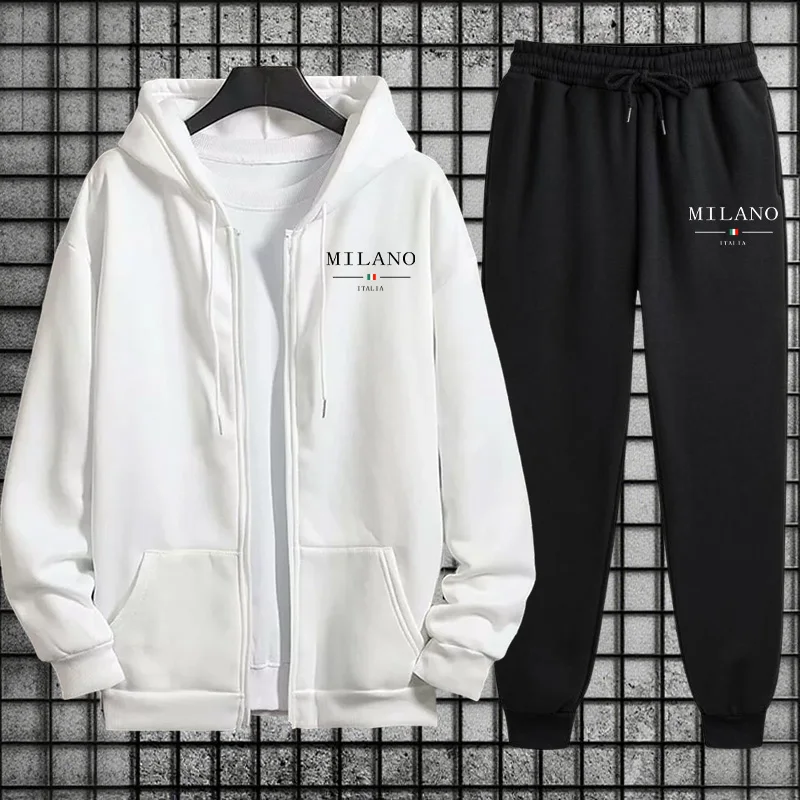 2026年春 メンズトラックスーツ カジュアル シンプル 高 - Men'S Fashion Zipper Hoodie のレビューと価格