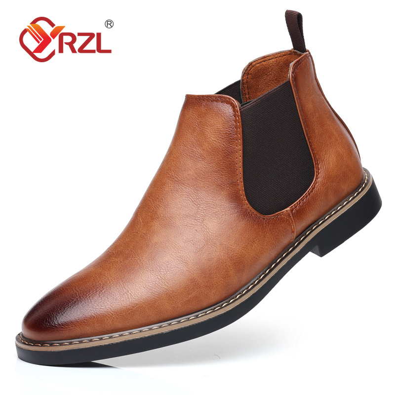 YRZL 39～47 メンズ チェルシーブーツ ブランド レ - Mens Fashion Autumn 2025 のレビューと価格