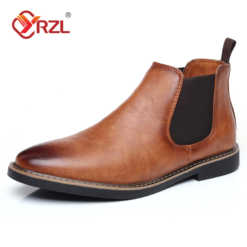 YRZL 39～47 メンズ チェルシーブーツ ブランド レ - Mens Fashion Autumn 2025 のレビューと価格