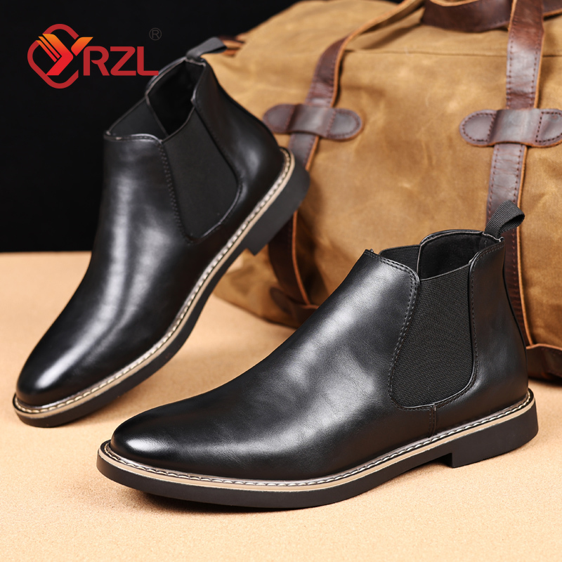 YRZL 39～47 メンズ チェルシーブーツ ブランド レ - Mens Fashion Autumn 2025 のレビューと価格