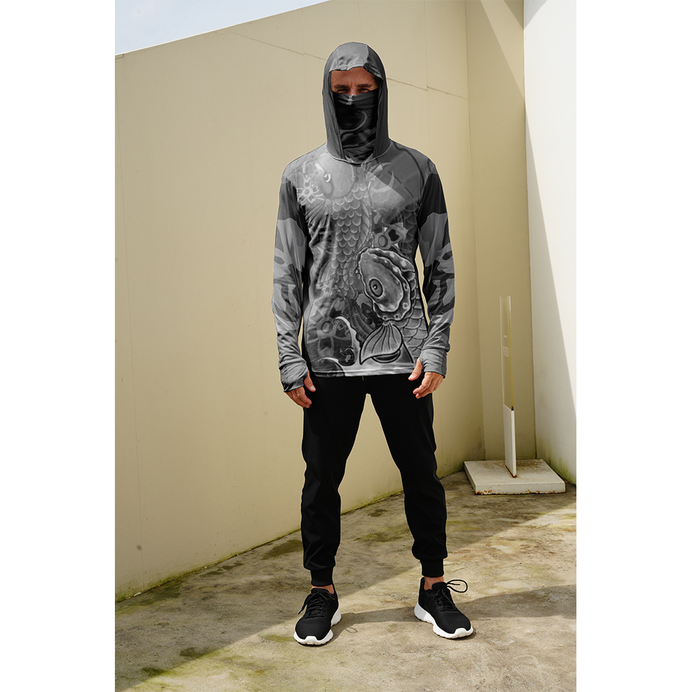 釣り用シャツ メンズ 日焼け防止 フード付きマスク 一体型  - Men'S Fashion Trends のレビューと価格