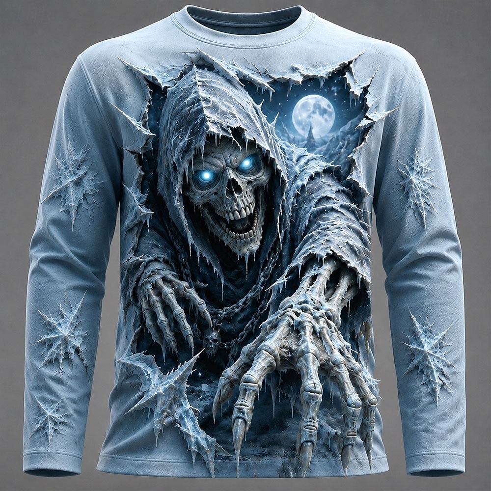 ハロウィン男性 3D グラフィックプリント長袖 Tシャツゴシ - Men'S Fashion Trends のレビューと価格