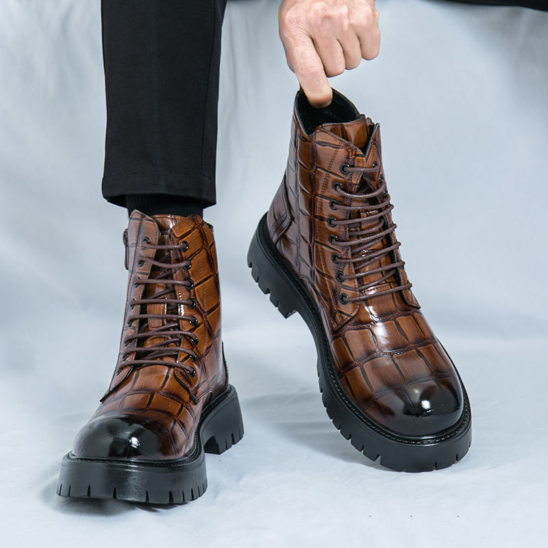 夏のメンズファッションチェルシーブーツブラックブラウンアメリ - Chelsea Boots Men のレビューと価格