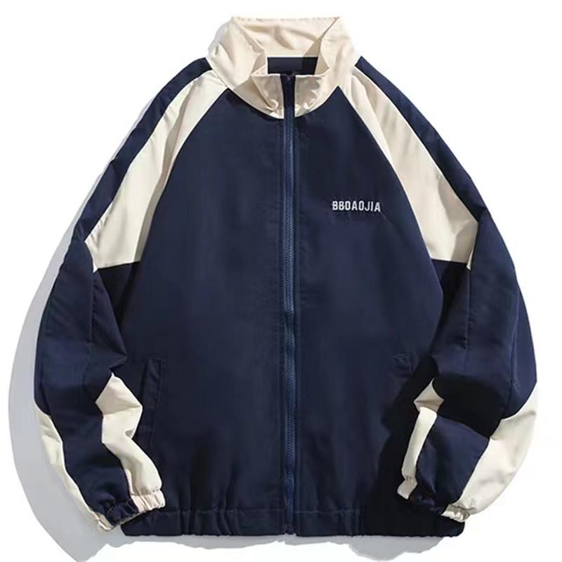ヒップホップメンズバーシティジャケットハイストリートパッチワ - Varsity Jacket Letterman のレビューと価格