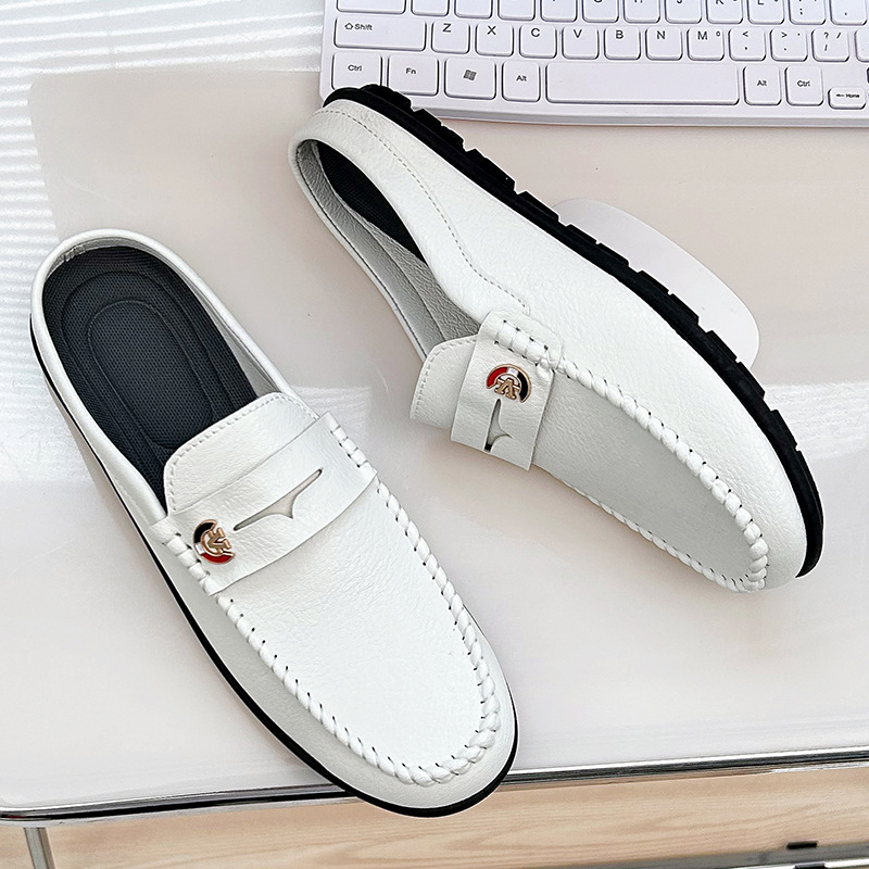 男性用の滑り止めレザーローファー,快適なビーチサンダル,カジ - Men'S Fashion Loafers のレビューと価格
