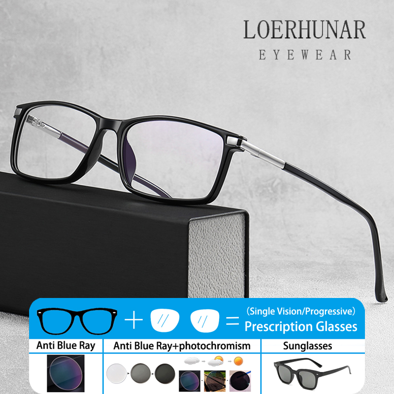 ファッションビジネスオフィスレトロ男性近視老眼鏡光学処方カス - Mens Fashion Reading Glasses のレビューと価格