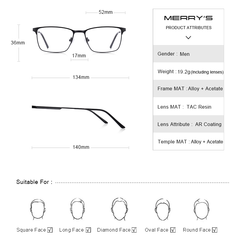 Merrys design-近視用の超軽量メンズサングラス, - Mens Fashion Reading Glasses のレビューと価格