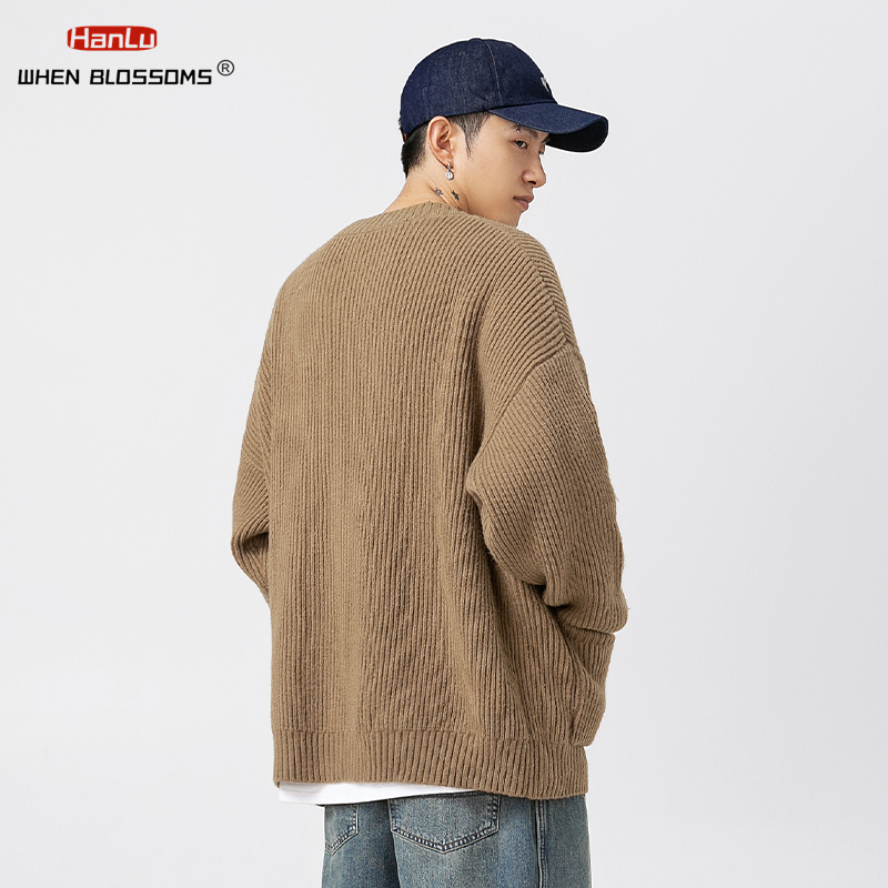 男性用シングルブレストカーディガン、ポケット付きニットコート - Men'S Fashion V Neck Sweater のレビューと価格