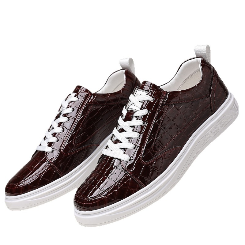 クラシックなメンズローカットスケートシューズ、レザー、レース - Mens Fashion Week のレビューと価格