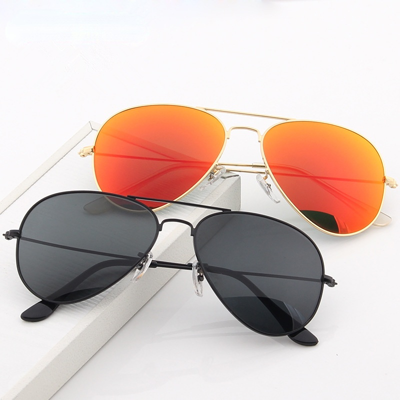 新しいダブルブリッジパイロットサングラス女性合金フレームポリ - Men'S Fashion Glasses のレビューと価格