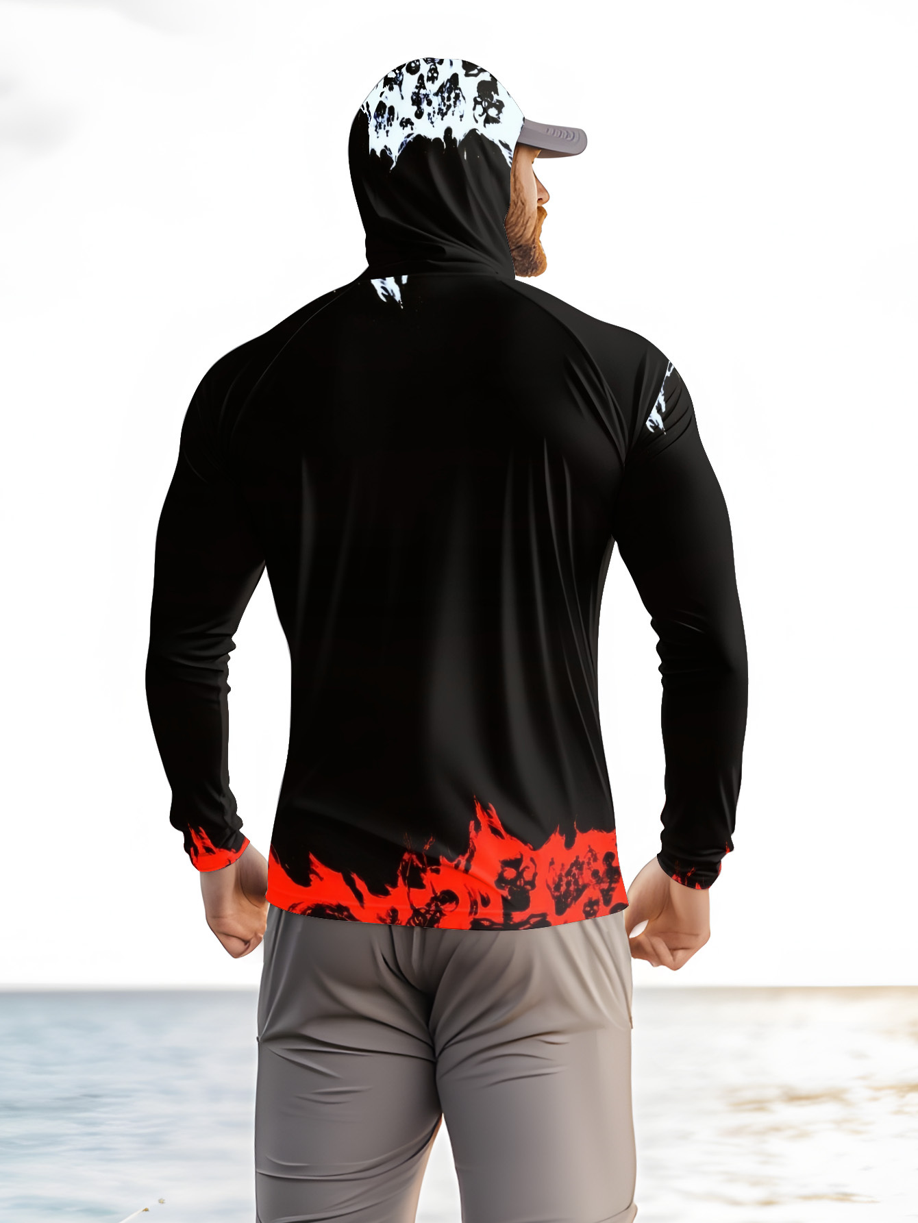 男性フード付き釣りシャツ長袖釣り服釣り t シャツ uv 保 - Men'S Fashion Trends のレビューと価格