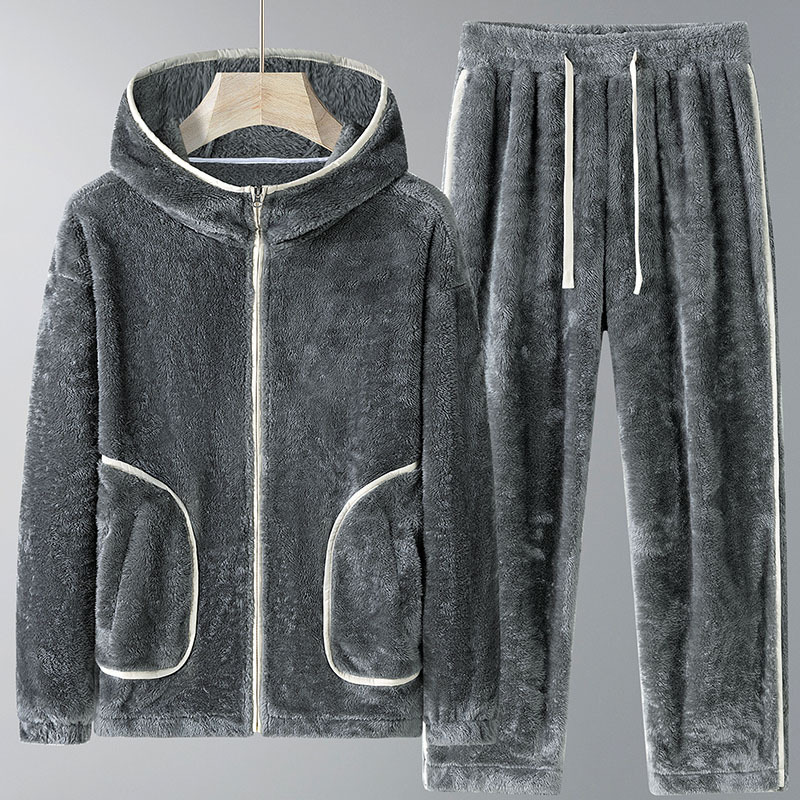 2026年冬新作メンズフリース厚手パーカーセット、防風防寒、 - Men'S Fashion Zipper Hoodie のレビューと価格