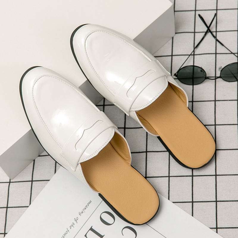イタリアンデザイン メンズスリッパ パテントレザー ローファ - Men'S Fashion Loafers のレビューと価格