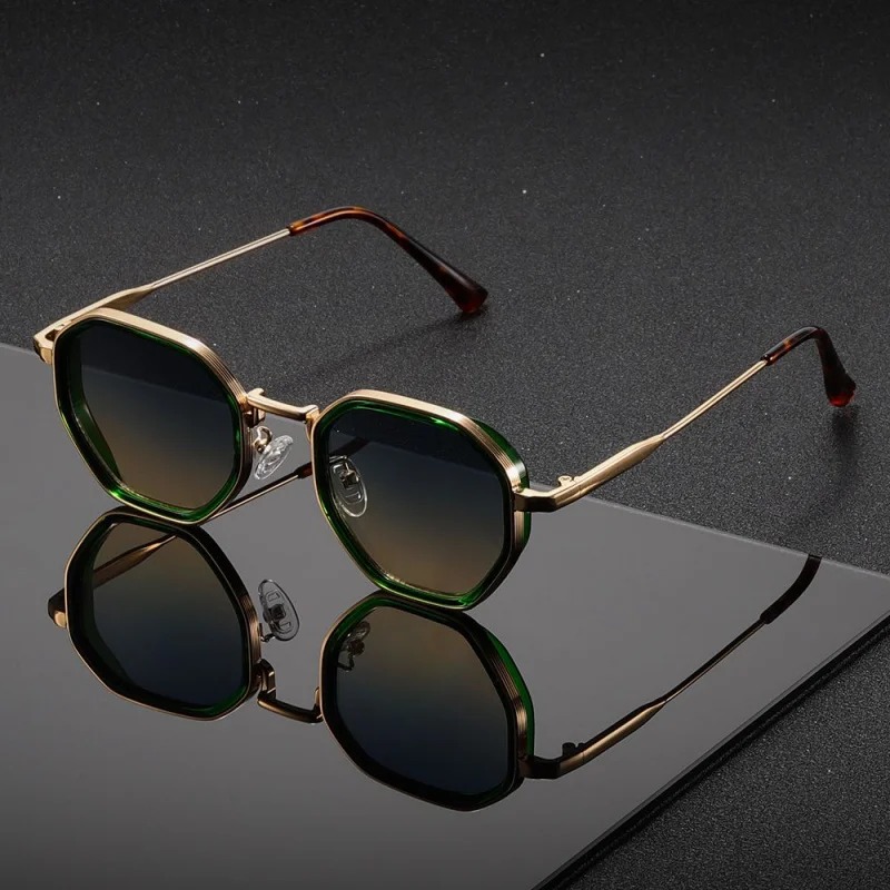 1 ペアユニセックスラウンドメタルファッショナブルなサングラ - Men'S Fashion Glasses のレビューと価格