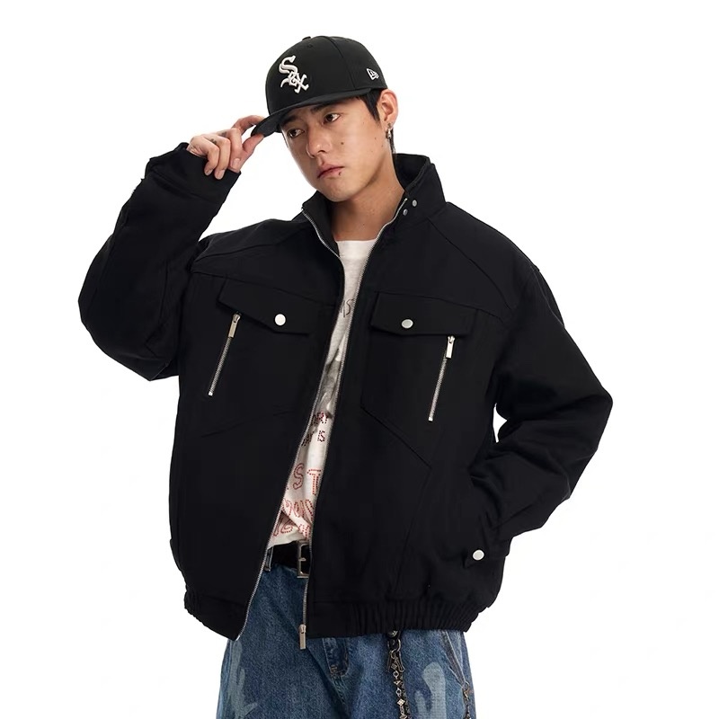 メンズウィンタージャケットコート メンズファー付き アシンメ - Varsity Jacket Letterman のレビューと価格