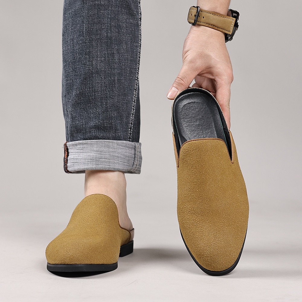 スエードミュール男性用ローファーフォーマルスリッパ男性用デザ - Men'S Fashion Loafers のレビューと価格