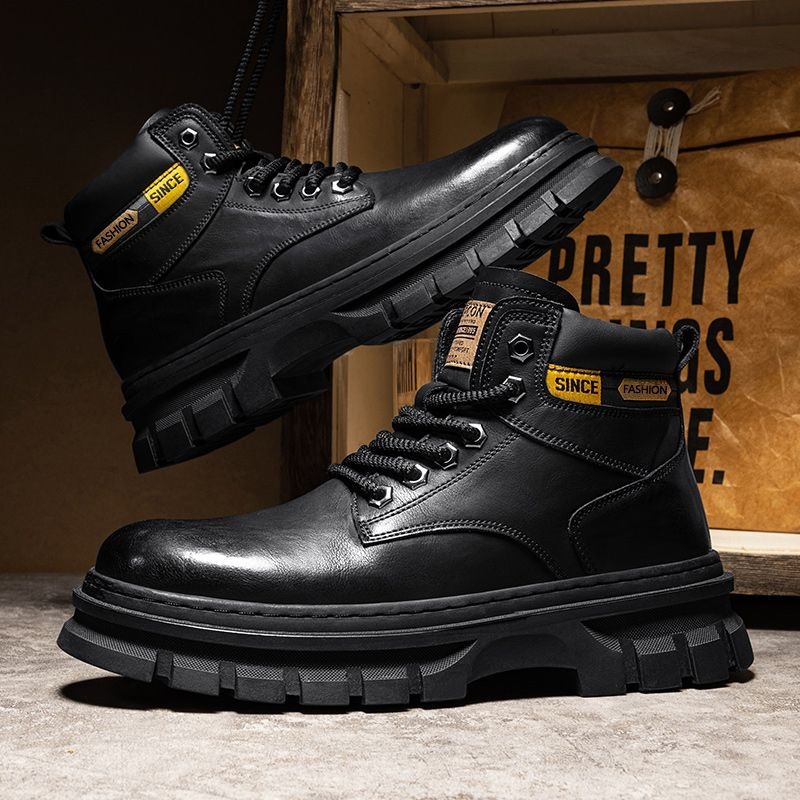ヴィンテージ メンズ プラットフォーム アンクルブーツ 秋冬 - Chelsea Boots Men のレビューと価格