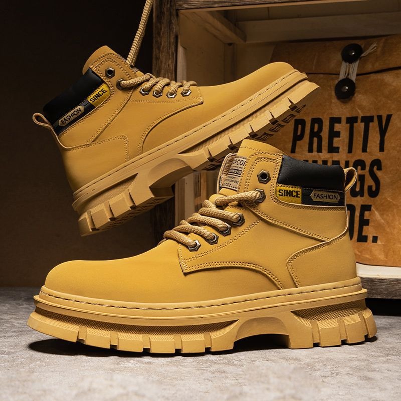 ヴィンテージ メンズ プラットフォーム アンクルブーツ 秋冬 - Chelsea Boots Men のレビューと価格