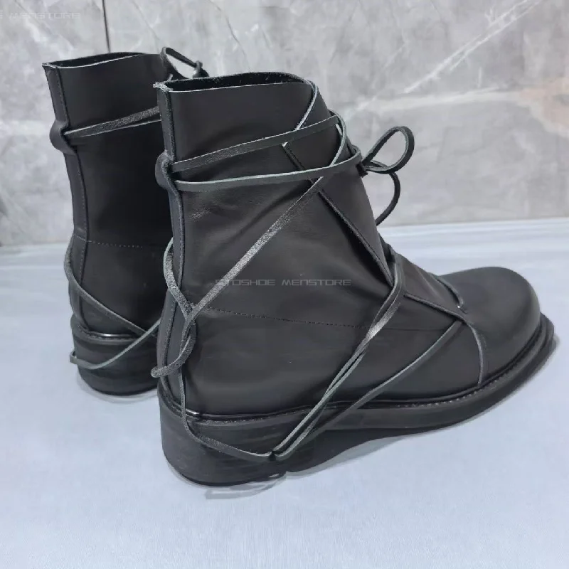 男性用の本革の四角いつま先のショートブーツ,英国のチェルシー - Chelsea Boots Men のレビューと価格